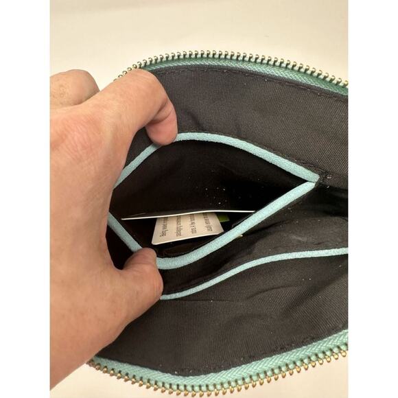 NEW with Tags Street Level Mirabella Metallic Sueded and Leather Wristlet Clutch - Picture 10 of 14